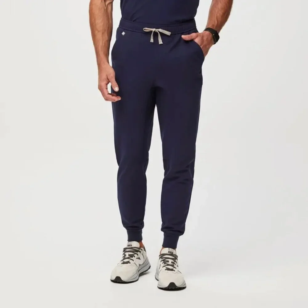 FIGS Men's Tansen Jogger Scrub Pants in Navy Blue (PO #1455), size Small
